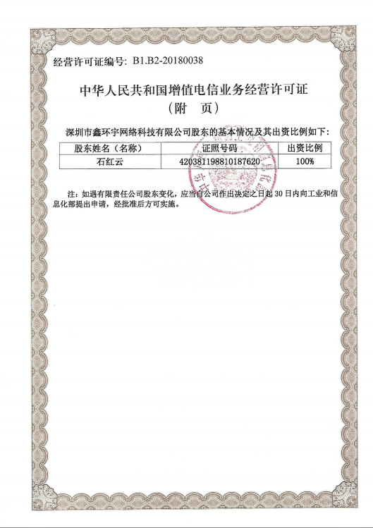电信业务经营许可证